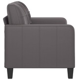 vidaXL Tweezitsbank 120 cm kunstleer grijs