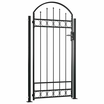 vidaXL Zwarte Tuinpoort Boog 105x204 cm - 35% Korting!