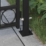 vidaXL Zwarte Tuinpoort Boog 105x204 cm - 35% Korting!