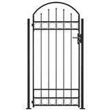 vidaXL Zwarte Tuinpoort Boog 105x204 cm - 35% Korting!