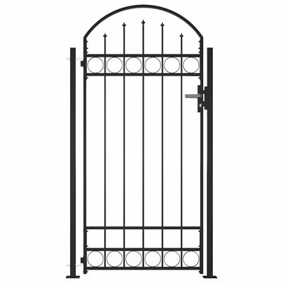 vidaXL Zwarte Tuinpoort Boog 105x204 cm - 35% Korting!