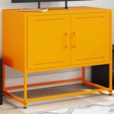 VidaXL TV-meubel Staal Mosterdgeel - 58% Korting!