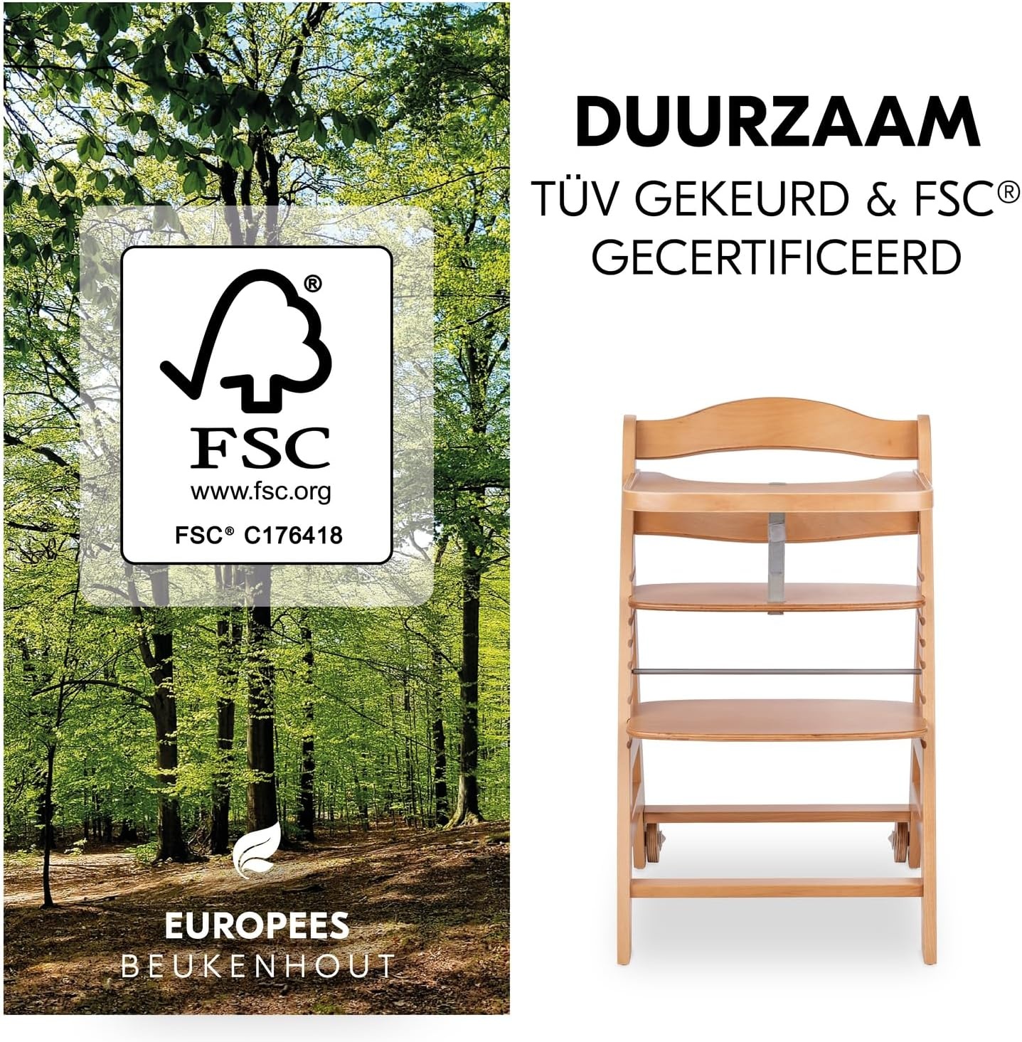 Meegroeiende Houten Kinderstoel met Korting - 34%!