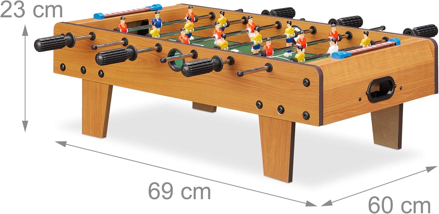 Tafelvoetbalspel Houtlook Groen-Bruin | 51% Korting | Compact | Stevig