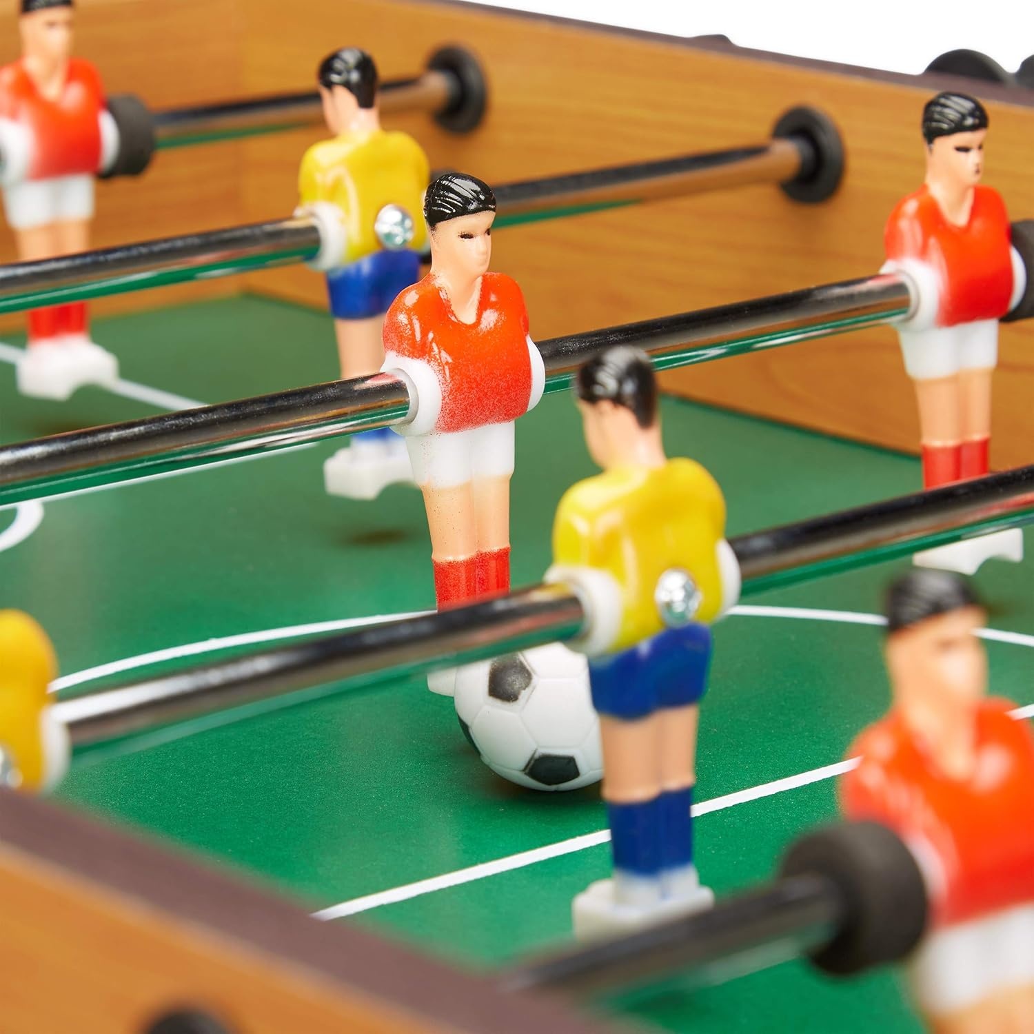 Tafelvoetbalspel Houtlook Groen-Bruin | 51% Korting | Compact | Stevig