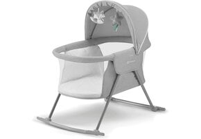Baby wieg/reiswieg 3-in-1 met schommel - Grijs (29% korting)