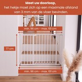 Veiligheidshekje Hondenhek 96-101cm | Zonder Boren | 28% Korting