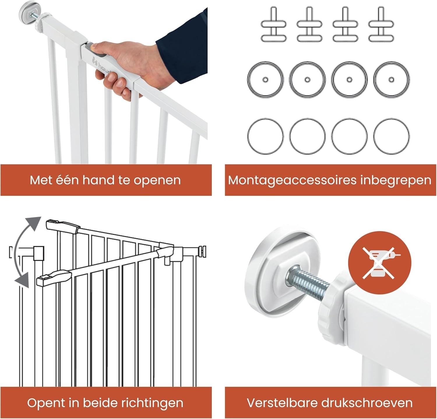 Veiligheidshekje Hondenhek 96-101cm | Zonder Boren | 28% Korting