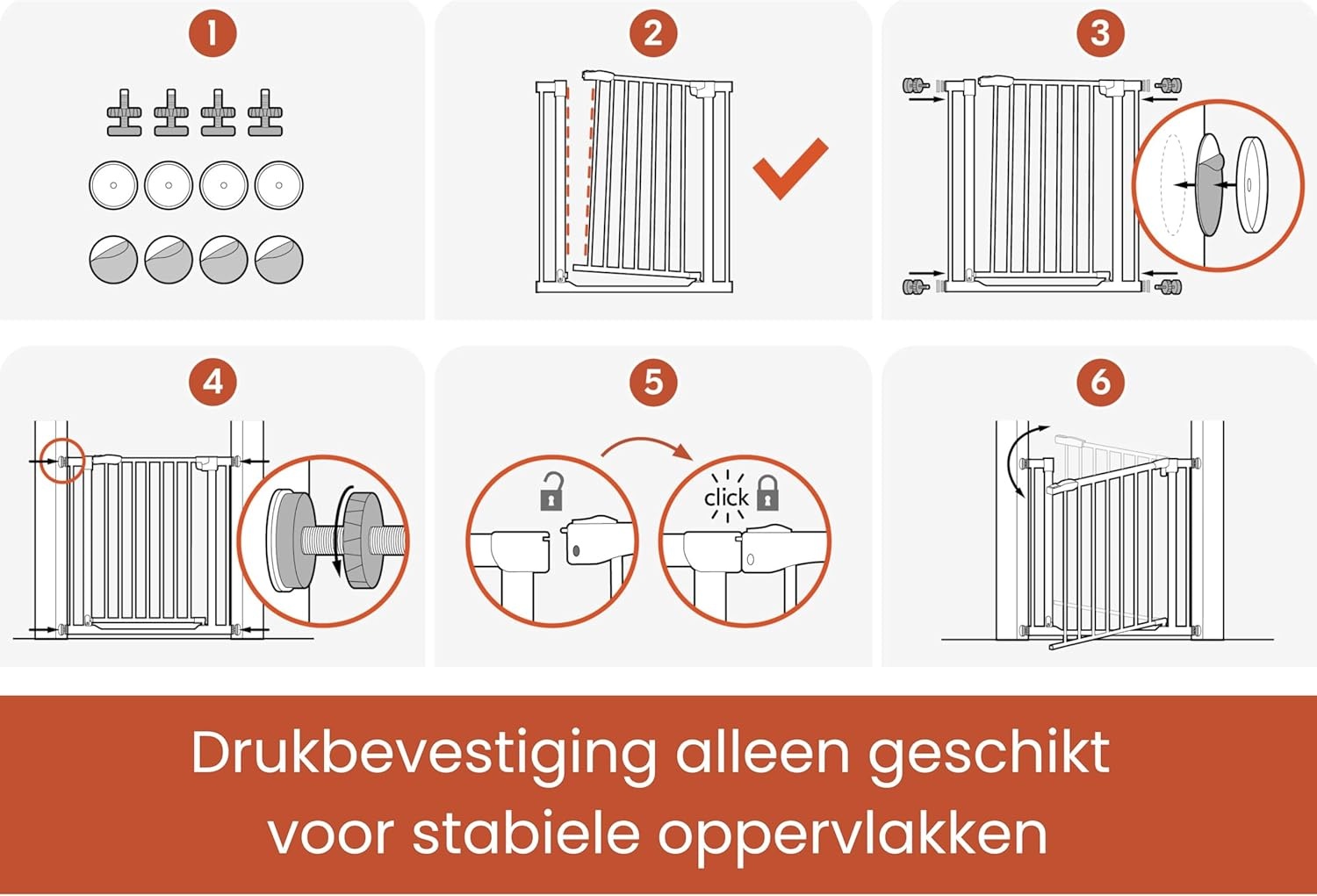 Veiligheidshekje Hondenhek 96-101cm | Zonder Boren | 28% Korting