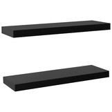 vidaXL Zwevende Wandschappen Zwart (60cm) - 34% Korting