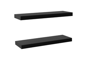 vidaXL Zwevende Wandschappen Zwart (60cm) - 34% Korting