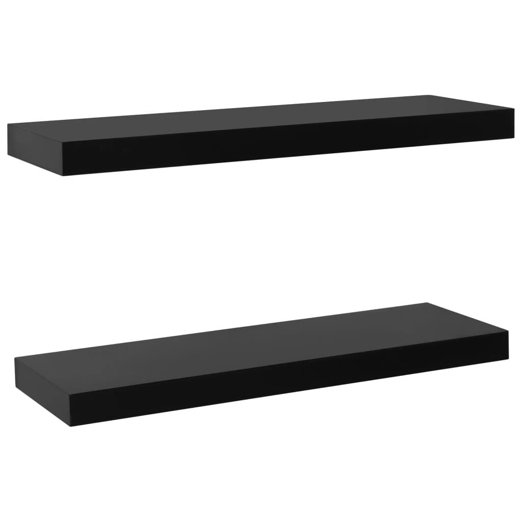 vidaXL Zwevende Wandschappen Zwart (60cm) - 34% Korting