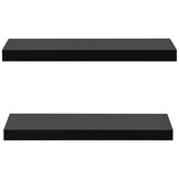 vidaXL Zwevende Wandschappen Zwart (60cm) - 34% Korting