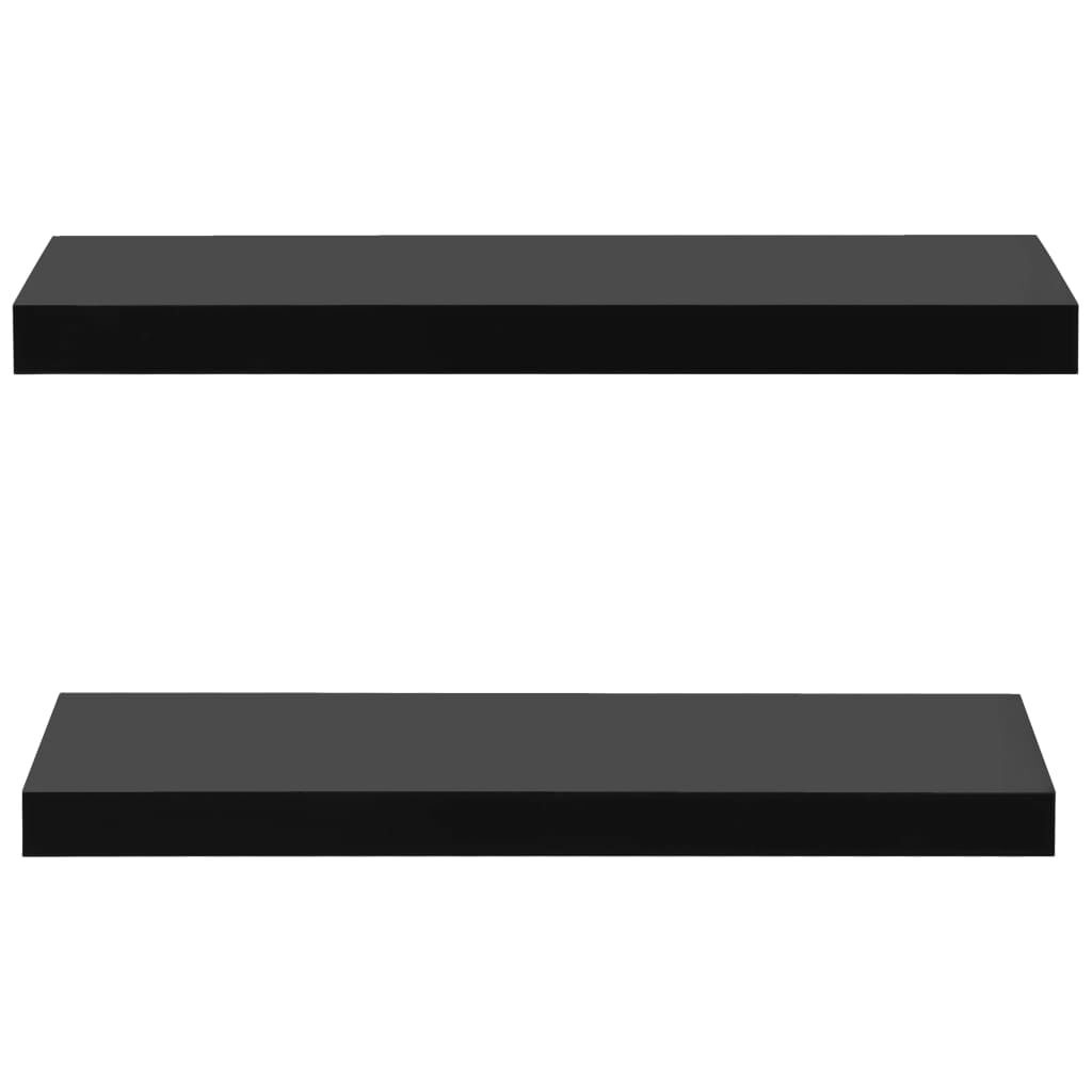 vidaXL Zwevende Wandschappen Zwart (60cm) - 34% Korting