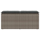 Retourtje: Grijze Tuinbank met Kussen (110x40x44cm) - 34% Korting!