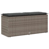 Retourtje: Grijze Tuinbank met Kussen (110x40x44cm) - 34% Korting!