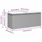 Retourtje: Grijze Tuinbank met Kussen (110x40x44cm) - 34% Korting!