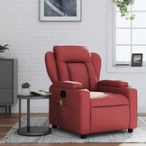 vidaXL Massagestoel Wijnrood Kunstleer - 35% Korting!