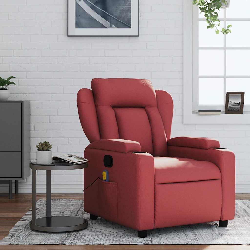 vidaXL Massagestoel Wijnrood Kunstleer - 35% Korting!