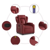 vidaXL Massagestoel Wijnrood Kunstleer - 35% Korting!