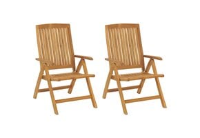 vidaXL Tuinstoelen 2 st. Teakhout - 35% Korting!