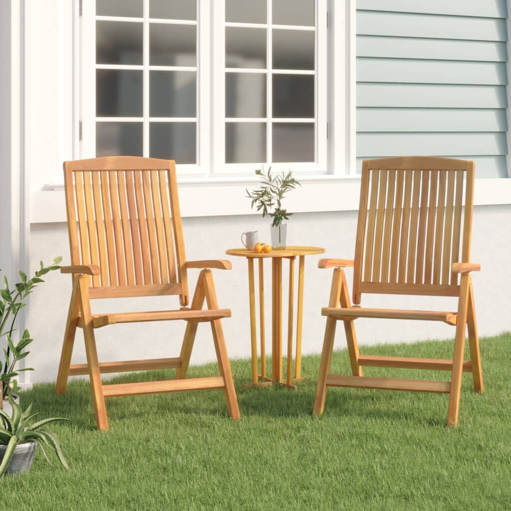 vidaXL Tuinstoelen 2 st. Teakhout - 35% Korting!