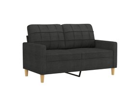 vidaXL Tweezitsbank 120 cm Zwart: 54% Korting!