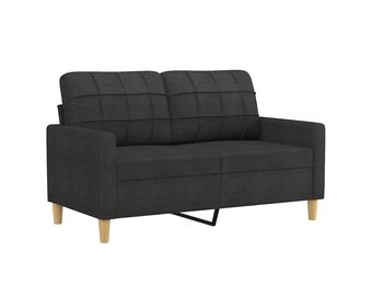 vidaXL Tweezitsbank 120 cm Zwart: 54% Korting!