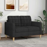 vidaXL Tweezitsbank 120 cm Zwart: 54% Korting!