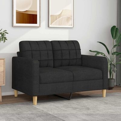 vidaXL Tweezitsbank 120 cm Zwart: 54% Korting!