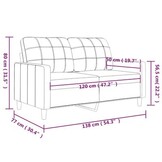 vidaXL Tweezitsbank 120 cm Zwart: 54% Korting!