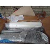 vidaXL Tweezitsbank 140 cm fluweel lichtgrijs