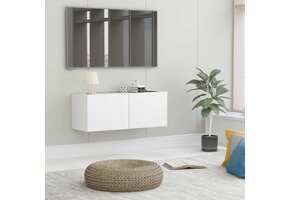 vidaXL TV-meubel 80x30x30 cm Bewerkt Hout Wit met 50% Korting