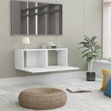 vidaXL TV-meubel Wit Bewerkt Hout - 80x30x30 cm - 45% Korting
