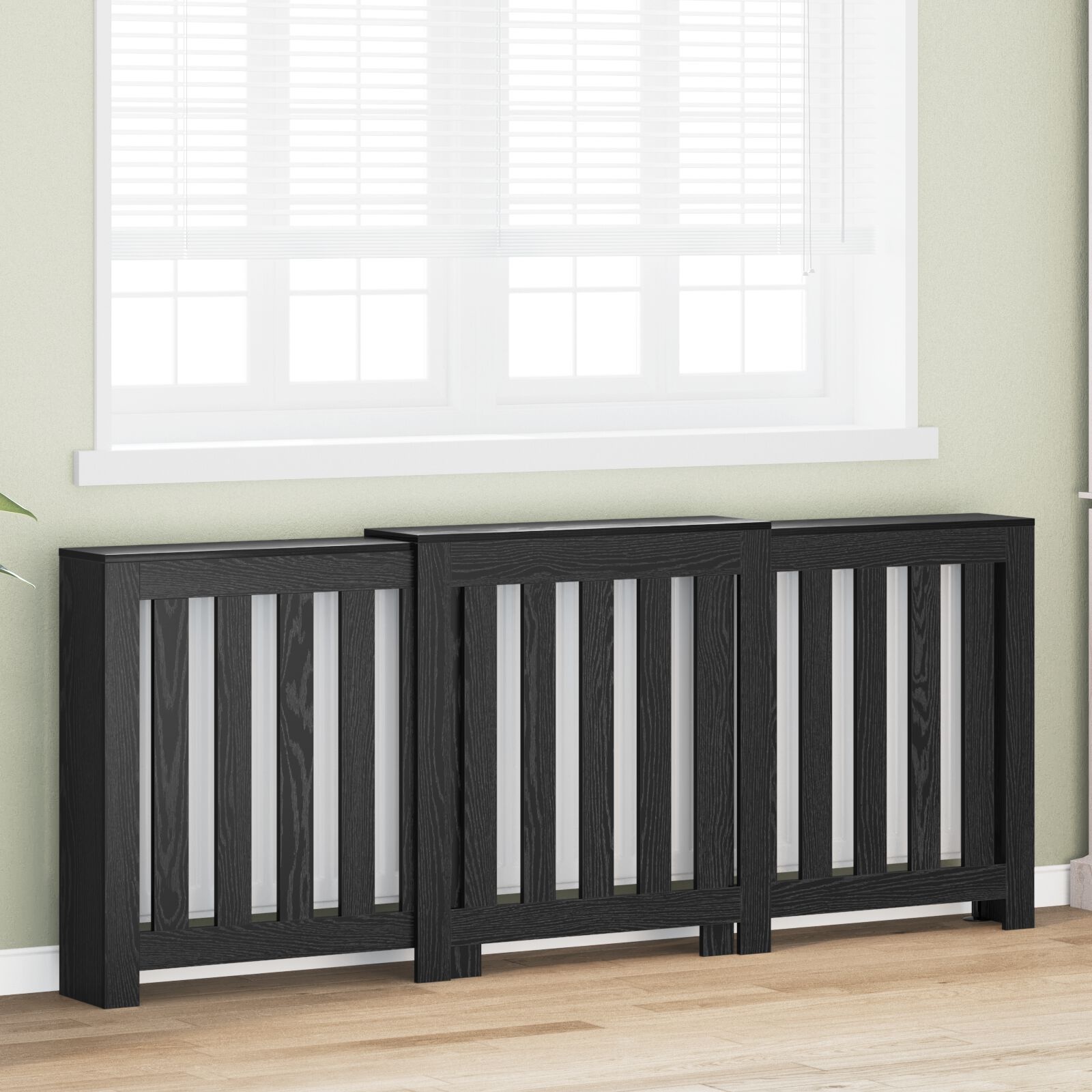 VidaXL Radiatorafdekking Zwart Eiken - 34% Korting!