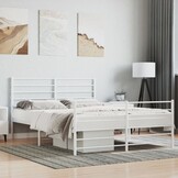 vidaXL Wit Metalen Bedframe 160x200 cm - 34% Korting!