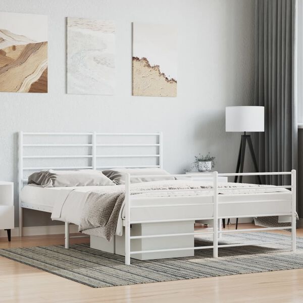 vidaXL Wit Metalen Bedframe 160x200 cm - 34% Korting!