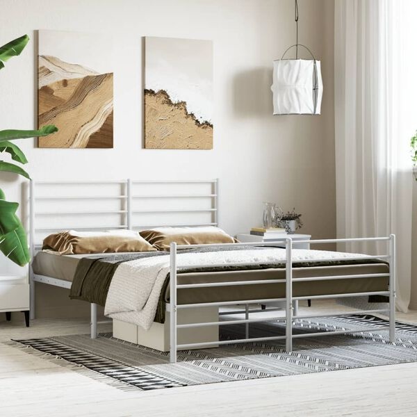 vidaXL Wit Metalen Bedframe 160x200 cm - 34% Korting!