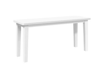vidaXL Bank Massief Rubberhout Wit 90cm - 34% Korting!