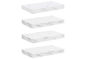 VidaXL Wandplank Wit Marmer 40cm - 33% Korting!