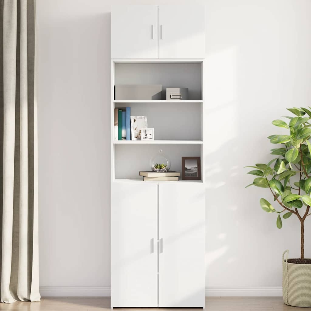 Wandkast Bewerkt Hout Wit 70x42,5x40 cm - 56% Korting!