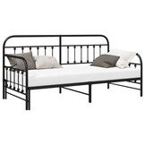 VidaXL Daybed Frame Zwart Staal 90x200cm - 35% Korting