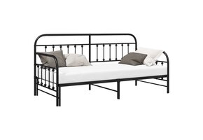 VidaXL Daybed Frame Zwart Staal 90x200cm - 35% Korting