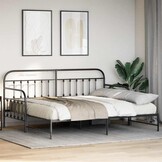 VidaXL Daybed Frame Zwart Staal 90x200cm - 35% Korting