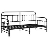 VidaXL Daybed Frame Zwart Staal 90x200cm - 35% Korting