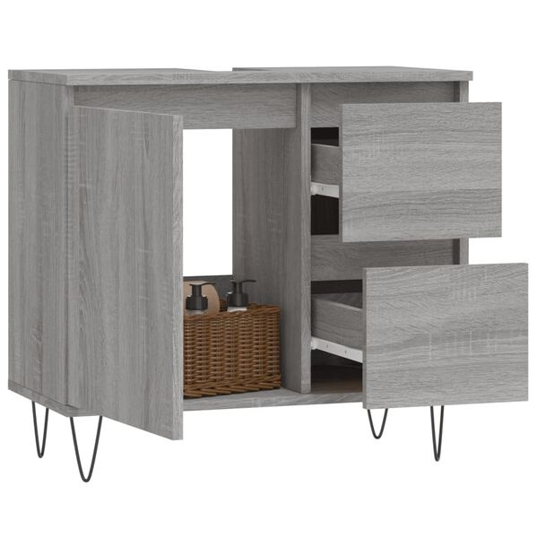 vidaXL Badkamerkast Sonoma Eiken - 65x33x60 cm - 34% Korting