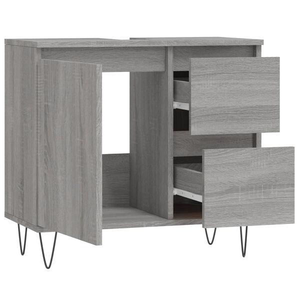 vidaXL Badkamerkast Sonoma Eiken - 65x33x60 cm - 34% Korting