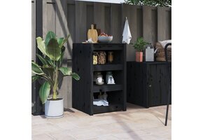 VidaXL Buiten Keukenkast - Grenenhout Zwart - 35% Korting!