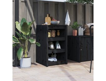 VidaXL Buiten Keukenkast - Grenenhout Zwart - 35% Korting!