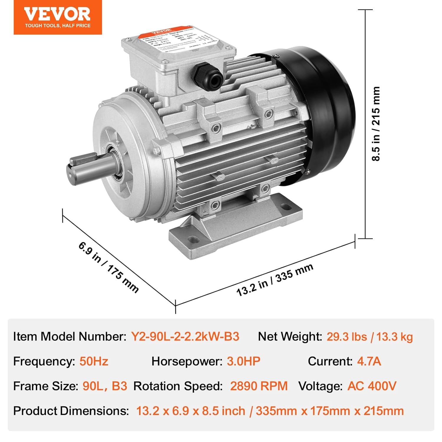 Elektrische Motor 2.2kW 3-Fase - Compressor & Industrie (29% Korting)
